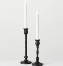 Matte Iron Taper Candle Holders, Set Of 2-Kirkland's Home Cheap