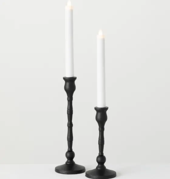 Matte Iron Taper Candle Holders, Set Of 2-Kirkland's Home Cheap