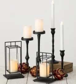 Matte Iron Taper Candle Holders, Set Of 2-Kirkland's Home Cheap