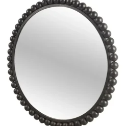 Matte Metal Beaded Round Mirror-Kirkland's Home Discount