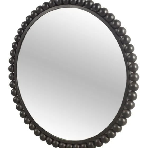 Matte Metal Beaded Round Mirror-Kirkland's Home Discount