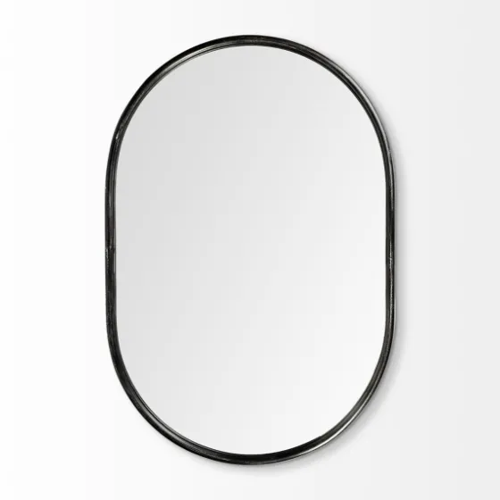 Matte Metal Frame Oval Wall Mirror-Kirkland's Home Store