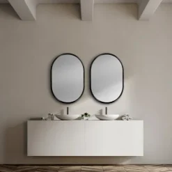 Matte Metal Frame Oval Wall Mirror-Kirkland's Home Store