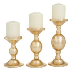Matte Metal 3-Pc. Pillar Candle Holder Set-Kirkland's Home Hot
