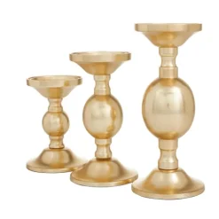 Matte Metal 3-Pc. Pillar Candle Holder Set-Kirkland's Home Hot