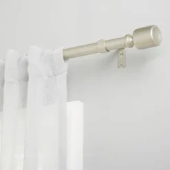Matte Nickel Rhys Cylinder Curtain Rod, 120 In.-Kirkland's Home Best Sale