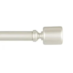 Matte Nickel Rhys Cylinder Curtain Rod, 120 In.-Kirkland's Home Best Sale