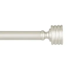 Matte Nickel Stacked Cylinder Curtain Rod, 72 In.-Kirkland's Home Flash Sale