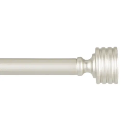 Matte Nickel Stacked Cylinder Curtain Rod, 72 In.-Kirkland's Home Flash Sale