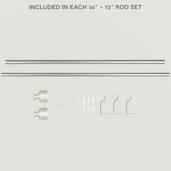 Matte Nickel Stacked Cylinder Curtain Rod, 72 In.-Kirkland's Home Flash Sale