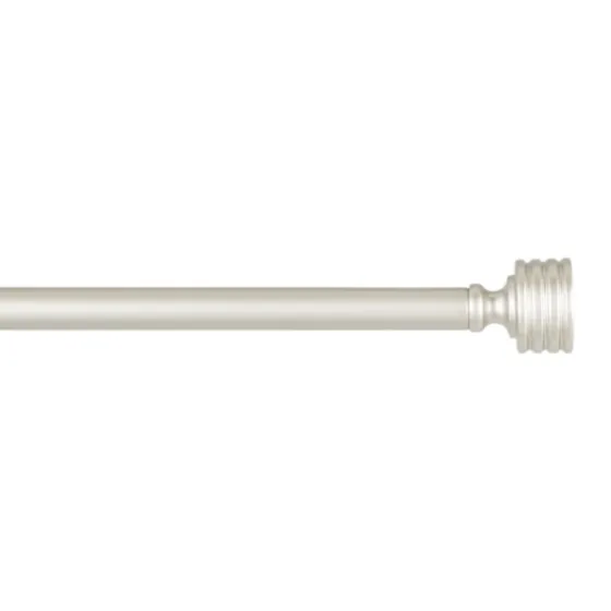 Matte Nickel Stacked Cylinder Curtain Rod, 120 In.-Kirkland's Home Best Sale
