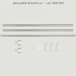 Matte Nickel Stacked Cylinder Curtain Rod, 120 In.-Kirkland's Home Best Sale
