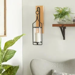 Matte Poplar Wood Sconce-Kirkland's Home Clearance