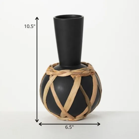Matte Rattan Wrapped Vase-Kirkland's Home Cheap