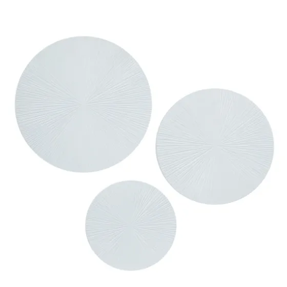 Matte Ribbed Sunburst Wall Plates, Set Of 3-Kirkland's Home Discount