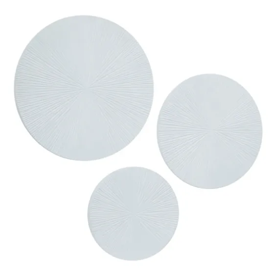 Matte Ribbed Sunburst Wall Plates, Set Of 3-Kirkland's Home Discount