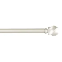 Matte Silver Modern Twist Curtain Rod, 120 In.-Kirkland's Home Fashion