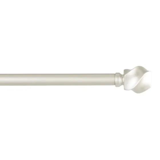Matte Silver Modern Twist Curtain Rod, 120 In.-Kirkland's Home Fashion