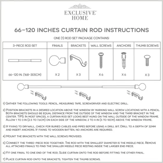 Matte Silver Modern Twist Curtain Rod, 120 In.-Kirkland's Home Fashion