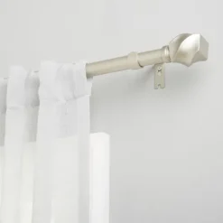 Matte Silver Modern Twist Curtain Rod, 72 In.-Kirkland's Home Cheap