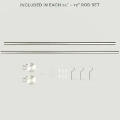 Matte Silver Modern Twist Curtain Rod, 72 In.-Kirkland's Home Cheap