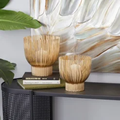 Matte Straws 2-Pc. Votive Candle Holder Set-Kirkland's Home Flash Sale