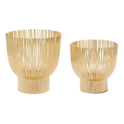 Matte Straws 2-Pc. Votive Candle Holder Set-Kirkland's Home Flash Sale