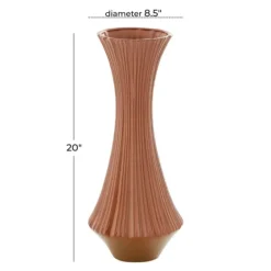 Matte Terracotta Fluted Ceramic Vase, 20 In.-Kirkland's Home Best Sale