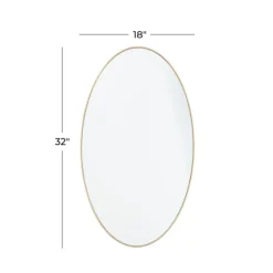 Matte Thin Wood Frame Oval Wall Mirror-Kirkland's Home Cheap