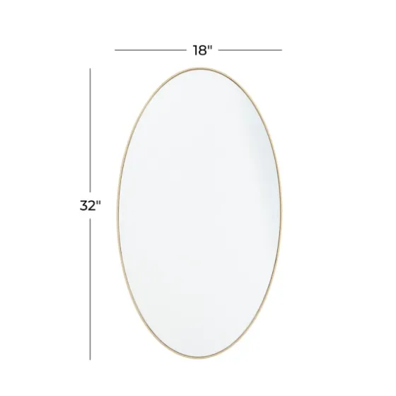 Matte Thin Wood Frame Oval Wall Mirror-Kirkland's Home Cheap