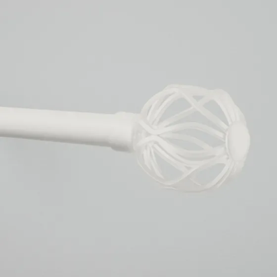Matte White Open Sphere Curtain Rod, 72 In.-Kirkland's Home Outlet