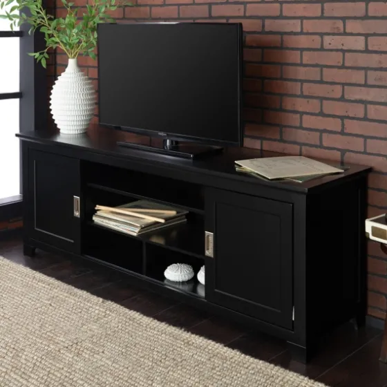 Matte Wood Sliding Doors Media Console-Kirkland's Home Cheap