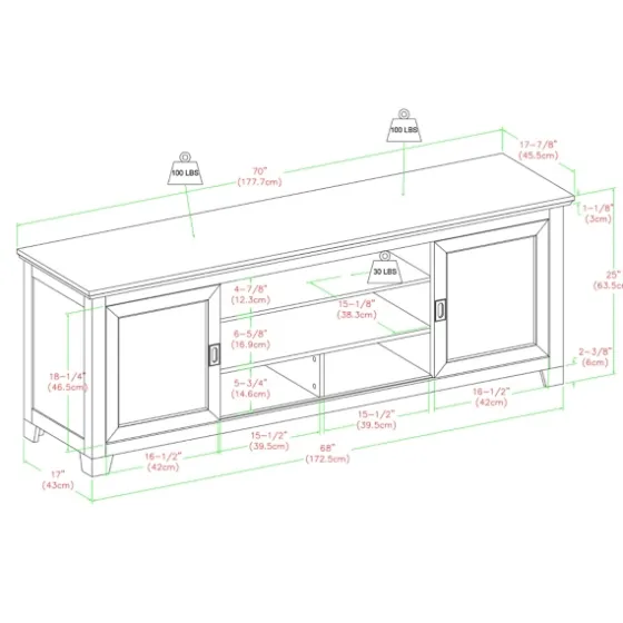 Matte Wood Sliding Doors Media Console-Kirkland's Home Cheap
