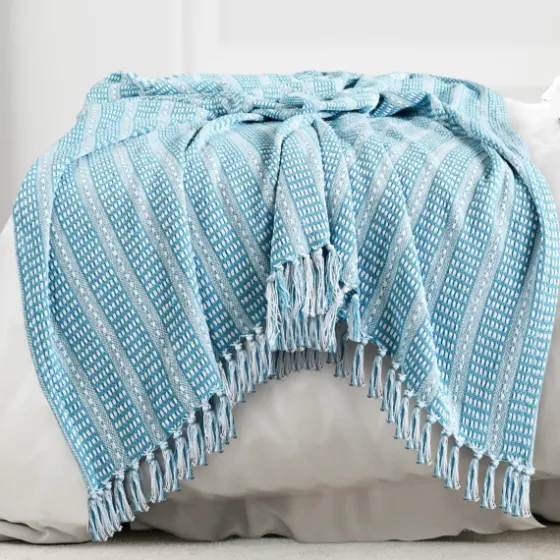 Maui Striped Fringe Throw-Kirkland's Home Cheap