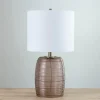 Mauve Ribbed Glass Table Lamp-Kirkland's Home Fashion