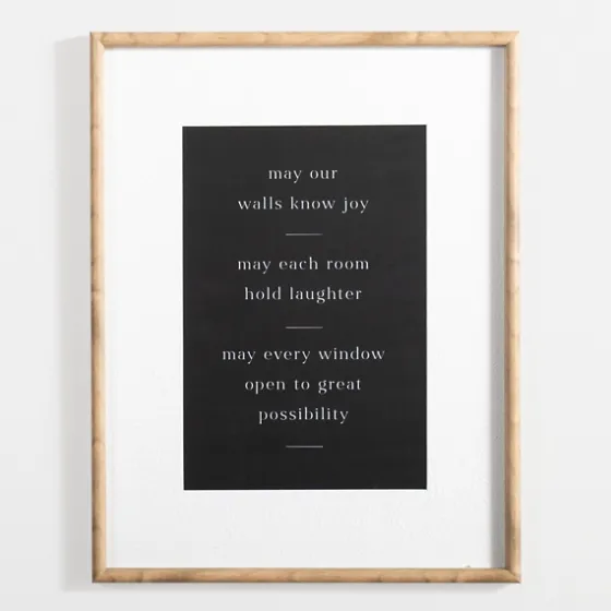 May Our Walls Know Joy Framed Wall Plaque-Kirkland's Home Outlet