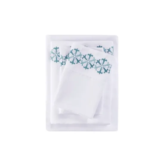 Medallion Hem Microfiber 4-Pc. Queen Sheet Set-Kirkland's Home Shop