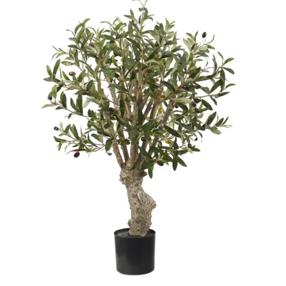 Mediterranean Olive Branch Tree In Black Pot-Kirkland's Home Discount