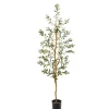 Mediterranean Olive Tree In Black Planter, 70 In.-Kirkland's Home Online