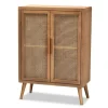 Medium Oak Rattan 2-Door Cabinet-Kirkland's Home Fashion