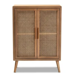 Medium Oak Rattan 2-Door Cabinet-Kirkland's Home Fashion