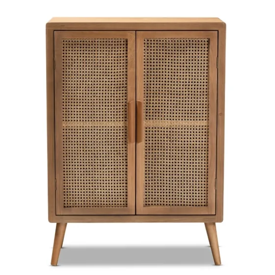 Medium Oak Rattan 2-Door Cabinet-Kirkland's Home Fashion