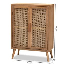 Medium Oak Rattan 2-Door Cabinet-Kirkland's Home Fashion