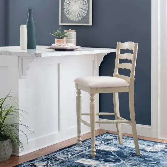 Melvin Distressed Wash Bar Stool-Kirkland's Home Clearance