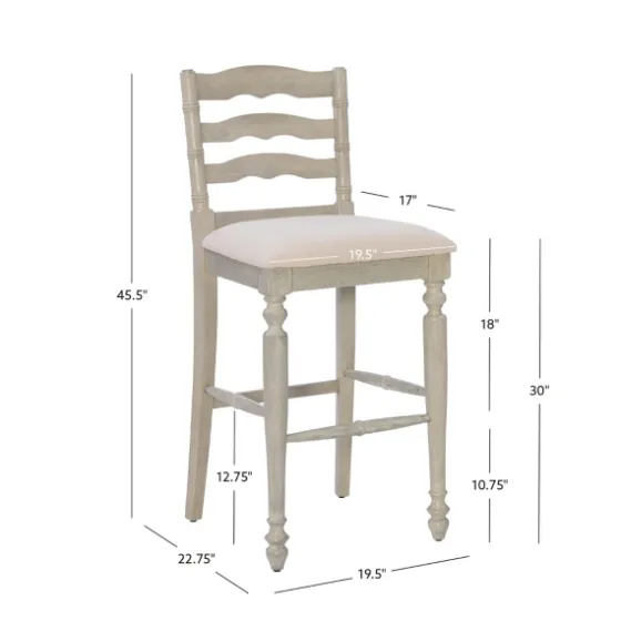 Melvin Distressed Wash Bar Stool-Kirkland's Home Clearance