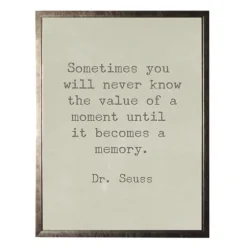Memory Dr. Seuss Quote Framed Art Print-Kirkland's Home Outlet