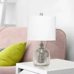 Mercury Hammered Glass Shade Table Lamp-Kirkland's Home Outlet