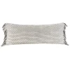 Merle Black And White Fringe Lumbar Pillow-Kirkland's Home Fashion
