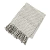 Merle Black And White Fringe Throw-Kirkland's Home Cheap