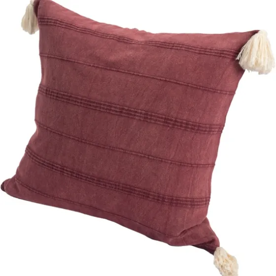 Merlot Striped Organic Cotton Throw Pillow-Kirkland's Home Cheap